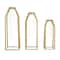 CosmoLiving by Cosmopolitan Set of 3 Gold Stainless Steel Glam Vase, 13" x 5" x 5"
